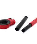 Ratcheting Pipe Threader Kit With Three Dies One Half Inch, Three Quarter Inch, And One Inch Hinge Plate Heads Long Ergonomic Handle
