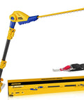 Cordless Pole Hedge Trimmer Bare Tool Only, 16 Inch Dual Action Blades, 8 Foot Reach With Extension Pole, boxed
