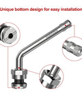 Heavy Duty 60 Degree Bend Truck Tire Valve Stems Pack Of 10 For 22.5 Inch And 24.5 Inch Aluminum Wheels With 9.7mm Valve Holes 200 PSI Max Nickel Plated Brass Stem Nut Cap EPDM Gasket 100 Percent Leak Tested with unique bottom design.
