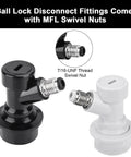 Ball Lock Keg Quick Disconnect Set For Corny Kegs CO2 And Liquid Ball Lock Fittings With Barbs MFL Beer Keg Disconnects 2-Pack