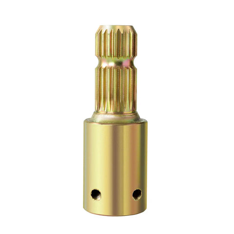 Gutsy Drop In Pto Extension Adapter For Tractors Featuring 1 3 4 Male By 20 And 1 3 8 Female By 21 Splines, heavy-duty steel construction.