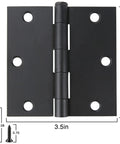 30 Pack Matte Black 3.5 Inch Door Hinges With Square Corners, Heavy Duty Interior Exterior Door Hardware with screws