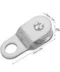 12 Pack Bearing Pulley Block Wheel For Cable Guide And Wire Rope Single Roller Beefed Up For Outdoor Lifting And Load Movement, 6mm Wire Rope Compatible, Durable Rope Pulley System For Towing And Rigging, silver metal 6.6cm x 2cm