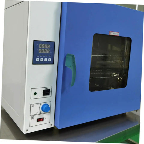 Close-up of Heavy Duty Commercial Oven Handle For Drying Oven And Vacuum Chamber Baking Equipment on oven, showcasing heat-resistant grip.