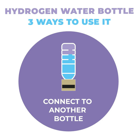 Illustration of Portable Hydrogen Water Bottle Generator For Everyday Hydration Hack with connection feature.