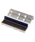 Built Like A Tank 4 Inch Magnetic Prism Vise Jaw Pads With Durable Synthetic Rubber Surface And Premium Aluminum Frame for work holding.