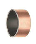 Single 45mm Bore By 50mm Outer Ring By 25mm Length Plain Sleeve Bearing, No Sweat Oilless Bronze Bushing, Heavy Duty Carbon Steel Core
