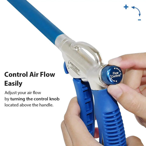 Windstorm EX Beefy 2X Flow High Performance Air Blow Gun Master Kit showing adjustable airflow control knob.