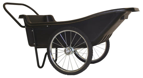 Beefy Heavy Duty Utility Cart With 10 Cubic Feet Tub And 400 Pound Load Capacity With Flat Free Wheels, side view