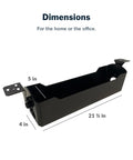 Under Desk Cable Management Tray For Sit Stand Desks, Keeps Cords Tidy And Out Of The Way, 21.5x5x4 inches, Black
