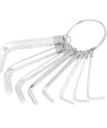 Top Tier Metric Hex Key Wrench Set With Eight Tough Steel Sizes From 1.5Mm To 6Mm Perfect For Heavy Duty Garage Repairs And Auto Mechanics Who Need Reliable Tools That Grip Tight Without Slipping On Any Bolt Or Nut. 8-piece steel hex key set on ring