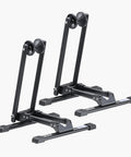 Two Pack Bike Floor Stands For 20 To 27 Inch Mountain And Road Bikes Rust Resistant Alloy Steel Folding Bike Storage Rack For Entryway