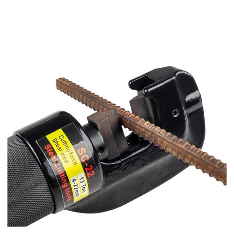 Heavy Duty Hydraulic Hose Crimping Machine Portable Crimper Tool Set fits SC-16 and SC-22 models cutting steel rebar with precision.