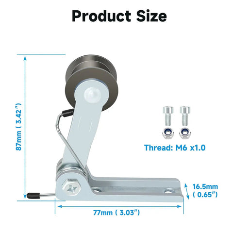 Heavy Duty 126 Link Drive Chain With Chain Tensioner Replacement For Razor MX350 MX400 SX350 ZR350 shown with measurements