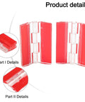Close-up of Crystal Clear Acrylic Hinges 4 Pack 1.37 x 1.77 Inch For Mini Cabinets Drawers Jewelry Boxes Transparent Continuous Hinge