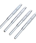 Pro Grade Stainless Steel Hollow End Roll Pin Starter Kit Set, 4 Piece Tools for easy pin insertion, prevent slippage