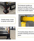 Heavy Duty Steel Pallet Rack Built Rock Solid For Warehouses Stackable Industrial Storage Frame With Folding Guardrails showing robust support features.