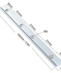 Diagram of Beefy M5 Straight Line Connectors Kit For 20 Series Aluminum Extrusion Profiles showing dimensions and M5 bolts.