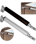 Adjustable Buffer Force Door Closer With 90 Degree Stop Gas Spring Auto Close And Lock Silent 25-45kg Capacity Easy Install