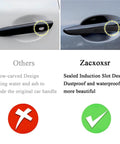Comparison of standard handle versus No Adhesive Car Door Handle Cover Protector For Mazda 3 CX-30 CX-50 2020 To 2026 Models