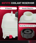 Straight Swap Engine Coolant Expansion Reservoir Overflow Tank For Mini Cooper 2002 Through 2008 1.6L L4 with sturdy cap and PP material.