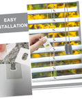 Image showing the installation of 50 Pack Vertical Blind Repair Tabs Kit Quick And Easy Fix For Vertical Blinds With Strong Adhesive Tabs