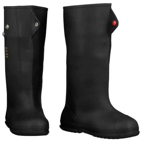 Heavy Duty Concrete Overboot Covers Waterproof Pvc Work Boot Shields in black for wet surfaces with seamless fit.
