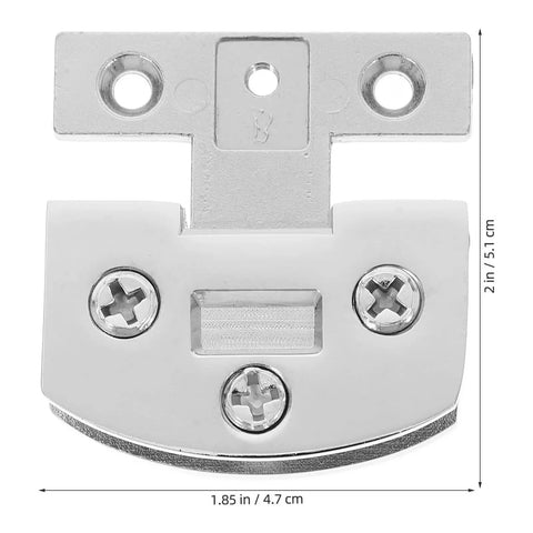 Heavy Duty Stainless Steel Glass Door Hinges With No Sweat Drill Free Mount For Tempered Glass Panels detail view silver finish