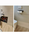 Heavy Duty Steel Flush Access Panel 24 By 47 Inch Invisible Pop Up Door For Drywall Ceiling Wall, opened to show plumbing.