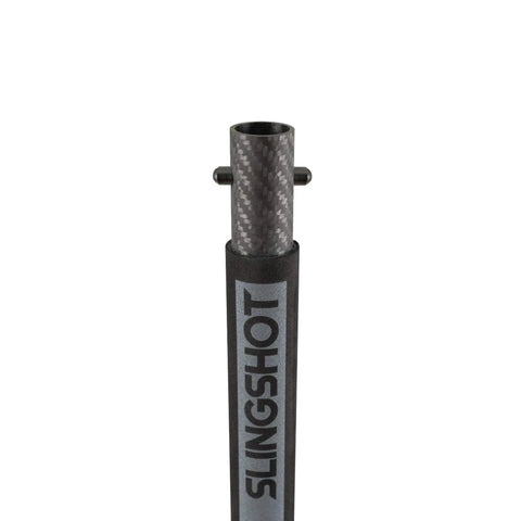 Top view of Javelin Adjustable Carbon Boom V1 for wing foil, showing carbon build and push-pin connection system.
