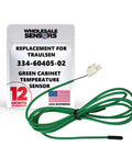 Green Cabinet Temperature Sensor Replacement 334-60405-02 Direct Fit OEM Quality cable and packaging with USA flag