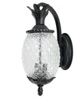Lanai Collection Two Light Outdoor Wall Mount Lantern Matte Black Wet Location Exterior Fixture With Tropical Leaf Flower And Fruit Motif For Porch Patio Or Garden