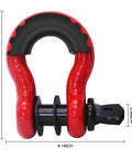 Badass Heavy Duty 2 Pack D Ring Shackles Delivered With 41887 Lbs Breaking Strength And A Solid 7 8 Inch Screw Pin Rigged Tough view from the side.
