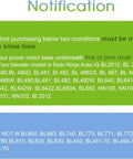 Notification for Pack Of 2 Extractor Blade Assembly With 7 Fins And Rubber Gasket Replacement Parts, compatible blenders list.