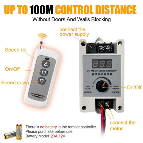 BOVZOR mini DC 24V actuator kit with remote controller; adjustable stroke 1.18–6 in, 160 rpm, 30 lb thrust