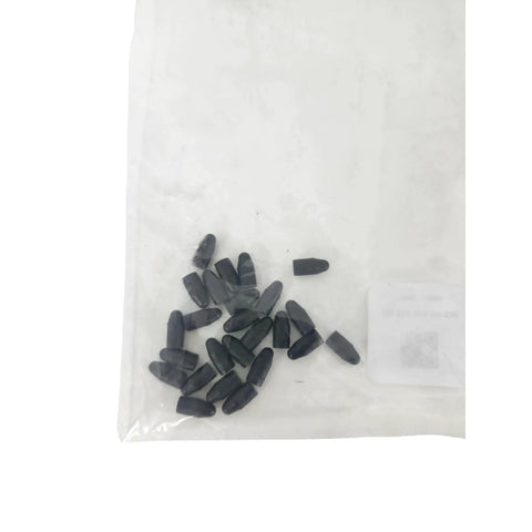 Bag of 25 binding hole plugs for Pro Grade 3.5 x 9.5mm Ski Binding Drill Bit with gray plugs for precise ski remounts.