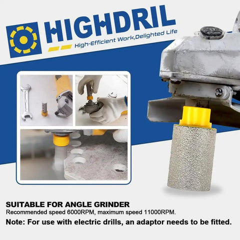 Diamond Milling Bit 25mm Dry Core Drill Bit For Enlarging And Shaping Holes In Porcelain, Hard Ceramic, Granite And Marble