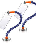 Two Pack Inspection Mirror Kit With 17.5 Inch Long 360 Degree Rotating Welding Mirrors, Magnetic Base And Adjustable Mount