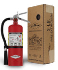 5 Pound ABC Dry Chemical Fire Extinguisher With Stored Pressure All Metal Valve High Gloss Polyester Finish Heavy Duty Build