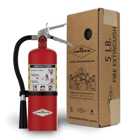 Top Shelf 5 Lb A B C Dry Chemical Fire Extinguisher Backed By Solid Rust Proof Steel Construction And Stored Pressure Design For Dependable Emergency Prep That Really Goes The Distance