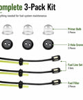 Fuel Line Repair Kit With Filter and Primer Bulb Grommets For Honda FG110K1ANT Small Engine Gasoline System Fixing Replacements Upkeep And Smooth Operation, 3-pack parts