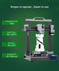 3D printer displaying Glow In The Dark Green PLA Filament 1.75mm 1kg For 3D Printing Luminous Filament with settings