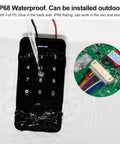 All In One Door Entry Security Kit With Waterproof Fingerprint And RFID Keypad showing water resistance test with internal circuit board