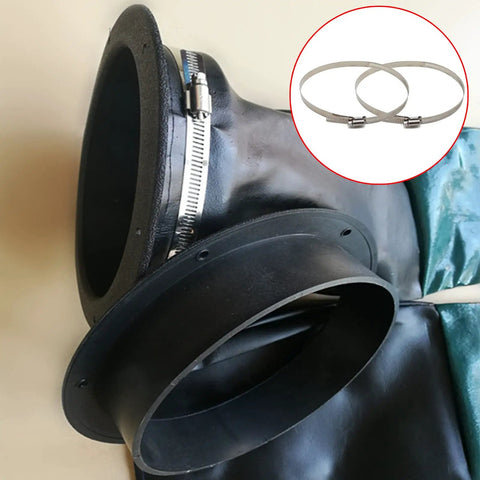 Sandblasting Cabinet Gloves 23.6 Inch Tough As Nails PVC Cotton Lined Work Gloves With Two Glove Holders And Metal Clamps