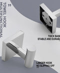Tough As Nails Chrome Stainless Steel Robe Hooks Set 3 Pack Wall Mounted Towel Coat Hangers For Bathroom And Kitchen Rustproof