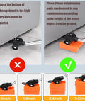 Image showing heavy furniture lifting with heightening pads and Heavy Duty Furniture Sliders With Four Wheels And 360 Degree Rotating Mover Set For Moving Sofa Bed Table And Other Big Furniture Maximum Load 1100 Lbs Non Slip Easy Glide Dolly.