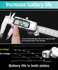 Digital Caliper With Large LCD Screen For Precise Measurements, Stainless Steel Vernier Micrometer Caliper, Auto Power Off mode display