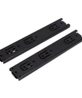 Heavy Duty Drawer Slides 10 Inch Full Extension Side Mount With Dual Ball Bearings And Rubber Cushion 100 Lbs Capacity For Kitchen Cabinets And Dressing Tables, black steel pair