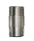 Side view of Stainless Steel Male Round Nipple Connector, Heavy Duty BSPT to NPT, 1/8 to 2 Inch Pipe Fitting for Water and Gas