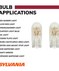 Long Life Miniature Bulbs For Interior Lighting Pack Of Two Ideal For Map Lights Dome Lights And License Plate Illumination